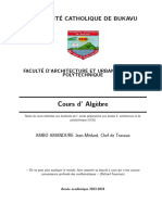 Algèbre - Préparatoire A0 P0 UCB - 2024 2025