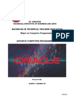 PROG104 Advance Computer Programming 3 Oracle