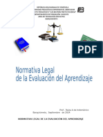 Normativa Legal Evaluación de Los Aprendizajes