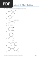 SCC1226 Worksheet 3 Alkyl Halides 2023