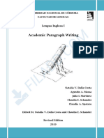 Academic Paragraph Writing Lengua I - 2019 1