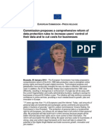 EU Data Protection Reform Press Release 25012012