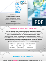 Balances de Materia, Energía y Exergía