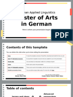 German Applied Linguistics - Master of Arts in German by Slidesgo