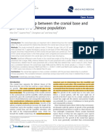 The Relationship Between The Cranial Base and Jaw Base in A Chinese Population