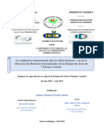 Habibat Moudiat FUESHE Isabelle: La Coopération Internationale en Milieu Bancaire - Étude de La DRI de La BEAC