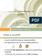 Lecture 1 - JavaFX Intro