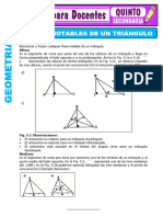 Lineas Notables en Un Triangulo para Quinto de Secundaria