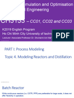 Modeling, Simulation and Optimisation For Chemical Engineering