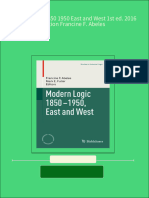 Modern Logic 1850 1950 East and West 1st Ed. 2016 Edition Francine F. Abeles Ebook All Chapters PDF