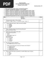 Practice Paper Hy 12 2023