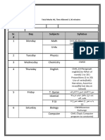 Round Test Syllabus of 10th Boys