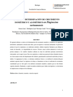 Análisis y Determinación de Crecimiento Isométrico y Alométrico