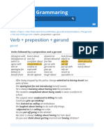 Verb + Preposition + Gerund