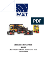 Radiocommandes M880: Manuel D'installation, D'utilisation Et de Maintenance