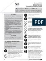 Installation, Operation and Maintenance Manual: Warning!