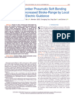 A Single-Chamber Pneumatic Soft Bending Actuator With Increased Stroke-Range by Local Electric Guidance