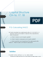 Problems Solutions Capital Structure CH-16,17,18