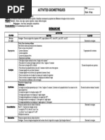 Activites Geometriques: Demarche