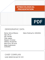 Gyconological Examination Example