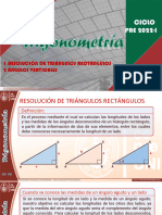 Semana 3.1 - Resolucion de Triangulos Rectangulos y Angulos Verticales