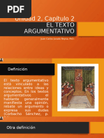 Unidad 2, Capítulo 2. Texto Argumentativo