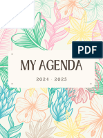 Agenda Personal Orgánico Floral Rosa y Verde