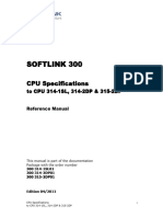 Softlink 300 Cpu Specifications Reference Manual