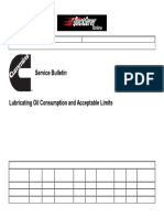 Lubricating Oil Consumption and Acceptable Limits