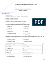 Coordination Compounds-Exam