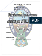 Practica N°23 DETERMINACION DEL FLUJO DE AIRE EN UNA COMBUSTION PARA UN PULSORREACTOR