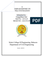 Pile Foundation Seminar Report