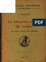 La Educación Estética Del Hombre - Schiller (1920)