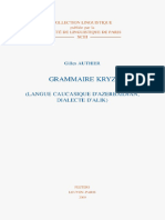 Kryts Grammaire Kryz (Authier)