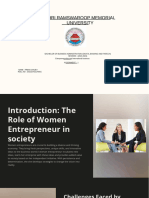 Role of Women Entrepreneur in Society