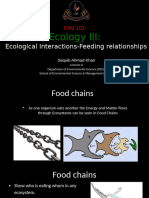 Ecology III - Ecological Interactions - Food Chains Food Webs Sh2021