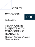 Suboccipital Myofascial Release