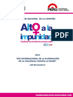 Informe Final Campana Alto A La Impunidad 2012