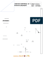 Devoir de Controle N°1 Physique 3eme Informatique 2010 2011 MR Safwen