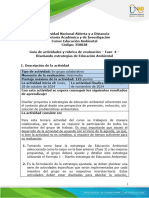 Guía de Actividades y Rúbrica de Evaluación - Unidad 3 - Fase 4 - Diseñando Estrategias de Educación Ambiental