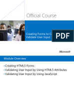 Microsoft Official Course: Creating Forms To Collect and Validate User Input