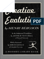 Henri Bergson Creative Evolution