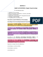 BAC 2 - Module 1 - Review of Basic Accounting (Single Prop)