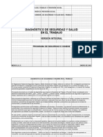 Diagnóstico de Seguridad Y Salud en El Trabajo: Versión Integral