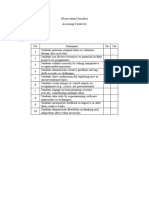 Observation Checklist Assessing Creativity