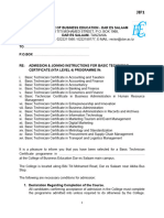 Cbe Joining Instructions For Certificate Sept Intake 2024-2025 Nta 4 (Jif1)