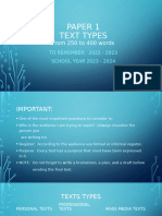 Text Types Presentacion - Review 2022 - 2024