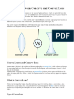 Difference Between Concave and Convex Lens