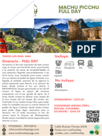 Machu Picchu Opcionales