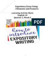 Engl. 10 - Q2 - W5 - Writing Expository Essay Using Language Elements and Features - R. Nayassang